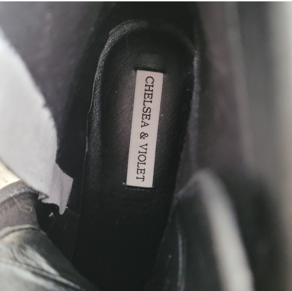 New Chelsea & Violet Snake Print Leather Heels Boots Sz 8.5 - Picture 12 of 15